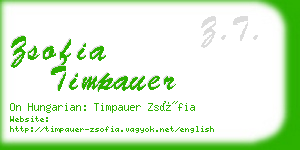 zsofia timpauer business card